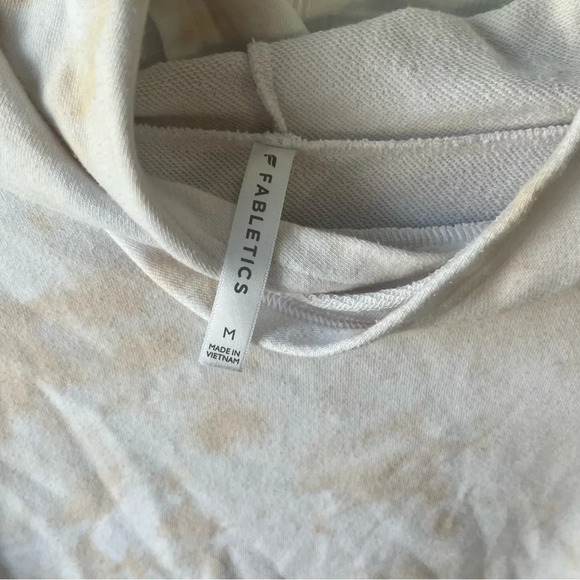 Fabletics Women's Eco-Conscious Long Sleeve Pullover Hoodie Milk Honey Magma Med - Picture 4 of 6